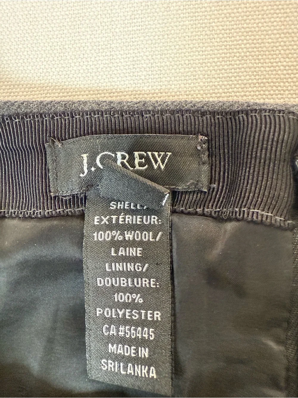 J. Crew Gray 100% Wool Pencil Skirt